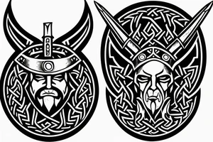 Warrior Viking tattoo idea