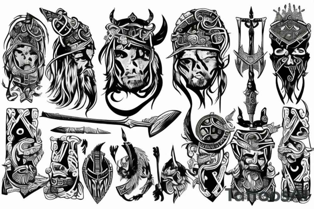 Warrior Viking tattoo idea