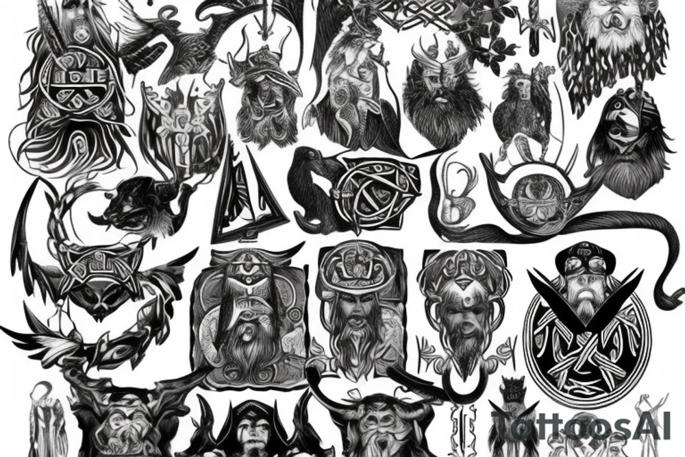 God Odin tattoo idea