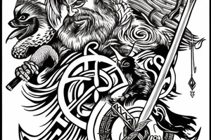 God Odin tattoo idea