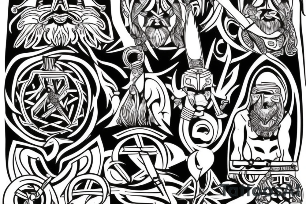 God Odin tattoo idea