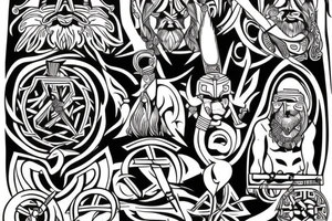 God Odin tattoo idea