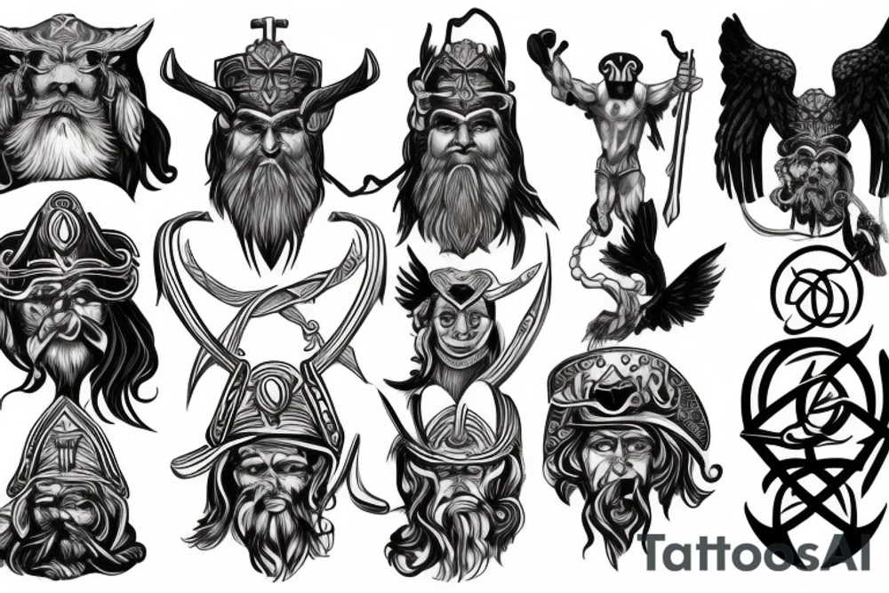 God Odin tattoo idea