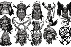God Odin tattoo idea