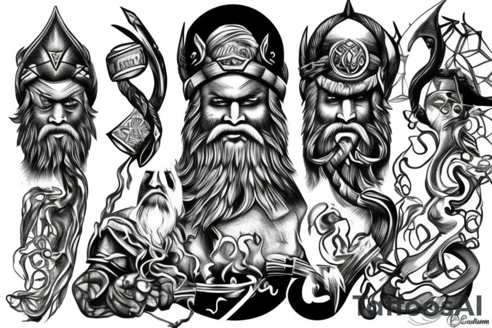 God Odin tattoo idea