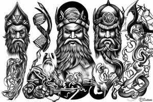 God Odin tattoo idea