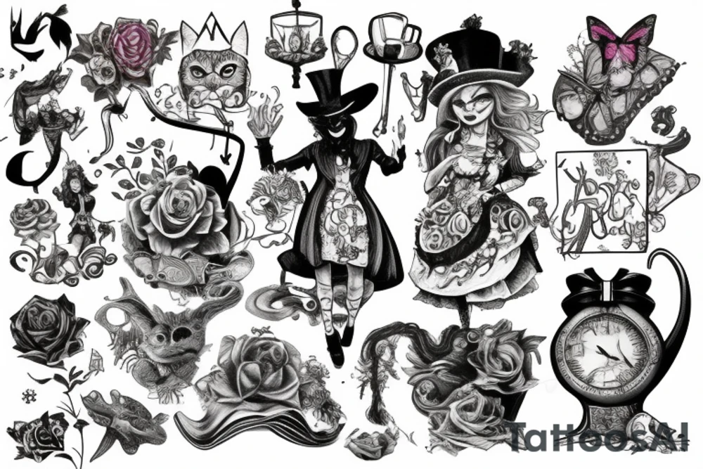 Alice in Wonderland, cheshire tattoo idea