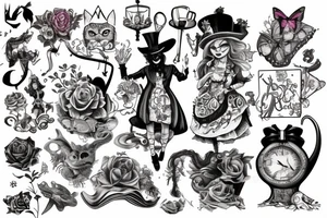 Alice in Wonderland, cheshire tattoo idea
