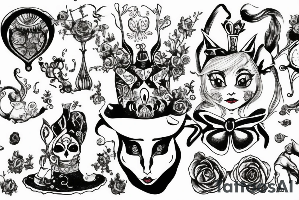 Alice in Wonderland, cheshire tattoo idea