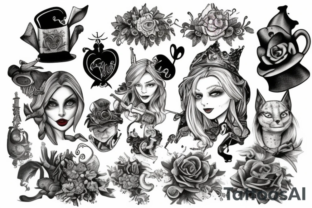 Alice in Wonderland, cheshire tattoo idea