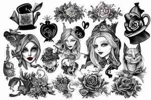 Alice in Wonderland, cheshire tattoo idea