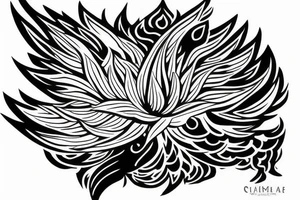 A phoenix wrapping around a lotus flower. Rising from the ashes tattoo idea