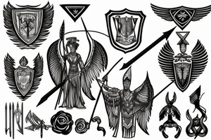 Athena with the shield and arrow tattoo idea