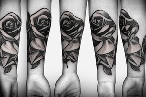 Dagger with a Rose growing out of it tattoo idea