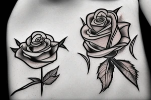 Dagger with a Rose growing out of it tattoo idea