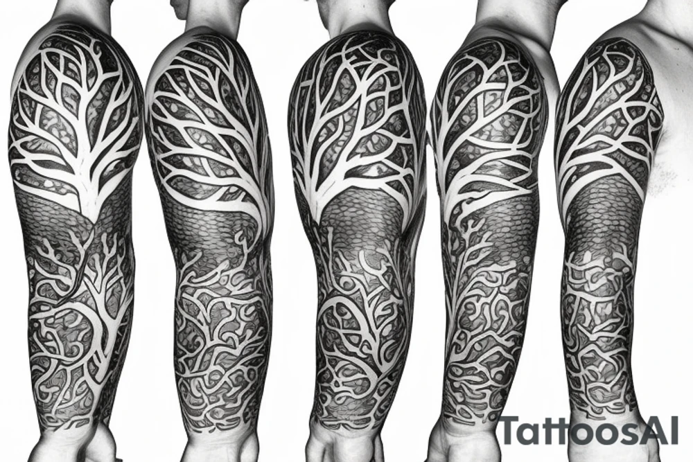 Tree of life half sleeve tattoo idea