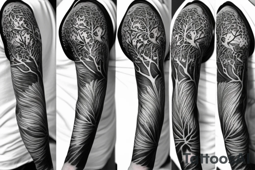 Tree of life half sleeve tattoo idea
