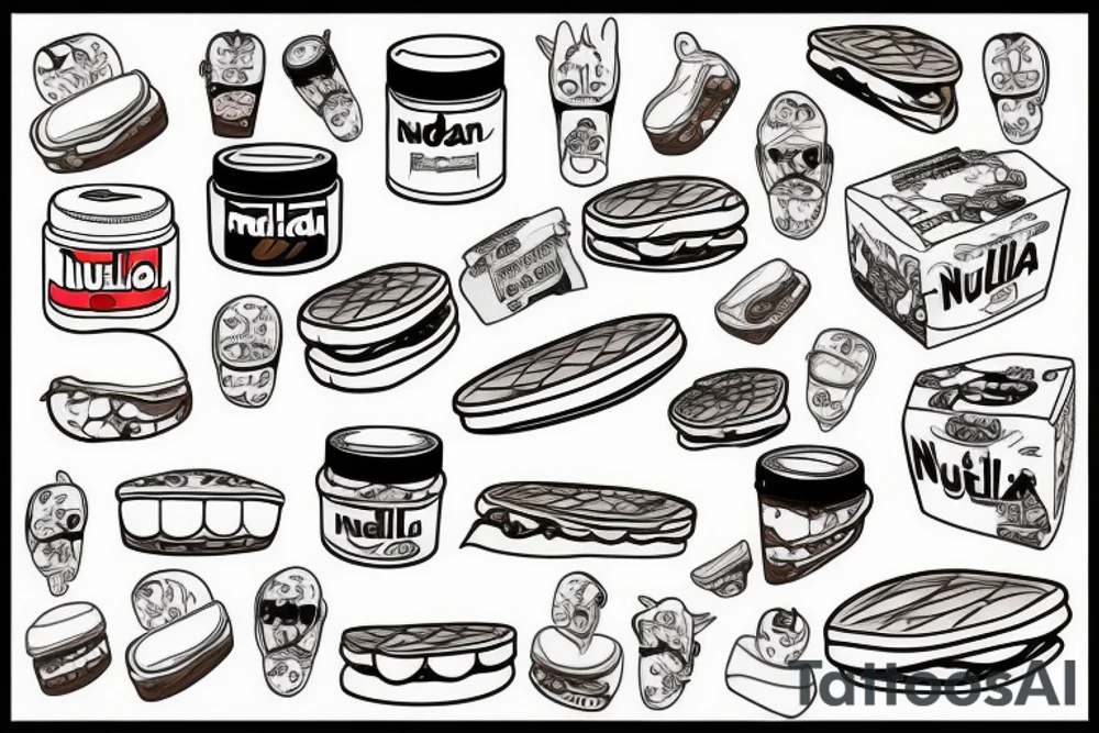Nutella sandwich tattoo idea