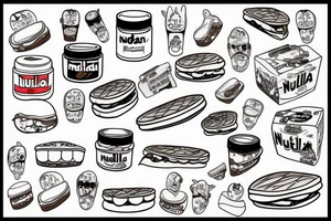 Nutella sandwich tattoo idea