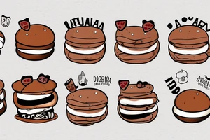 Nutella sandwich with a happy face tattoo idea
