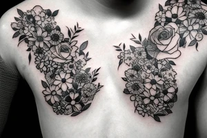 Rifle with flowers coming out of it tattoo idea