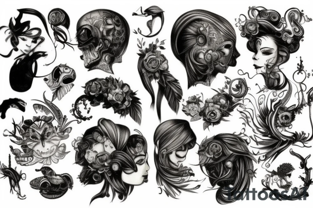 A quirky elegant object tattoo idea