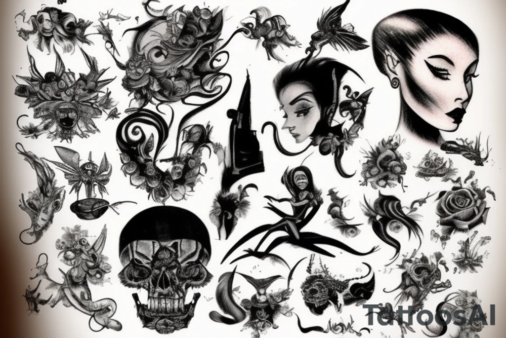 A quirky elegant object tattoo idea