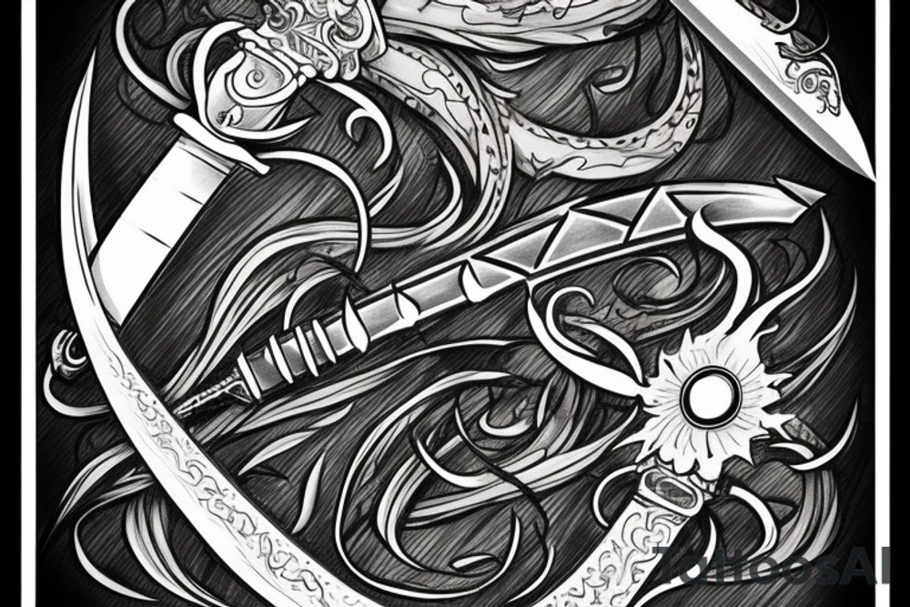 A quirky elegant sword. tattoo idea