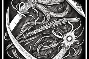 A quirky elegant sword. tattoo idea