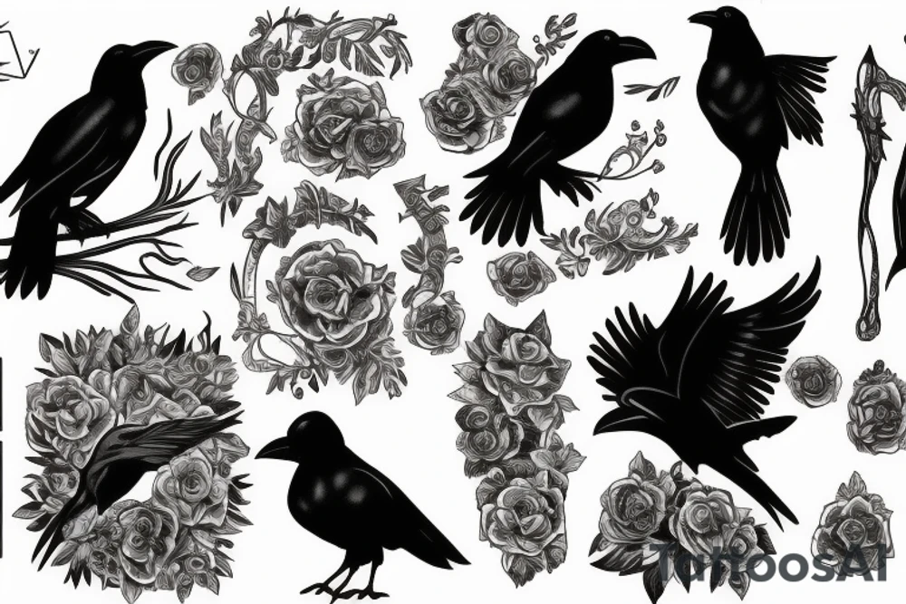Raven tattoo idea