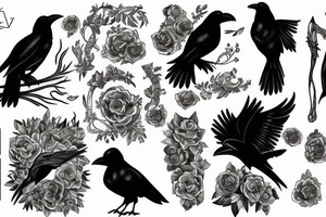 Raven tattoo idea