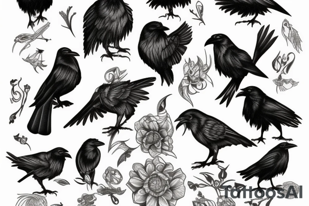 Raven tattoo idea