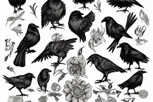 Raven tattoo idea