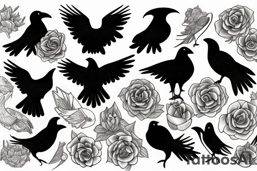 Raven blue tattoo idea