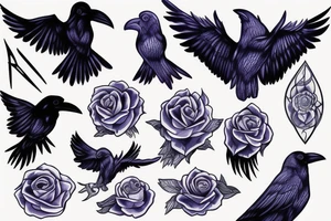 Raven blue tattoo idea