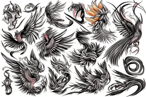 Watercolor Fenix tattoo idea