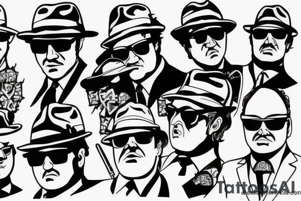Blues brothers jake elwood tattoo idea