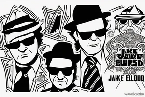Blues brothers jake elwood tattoo idea