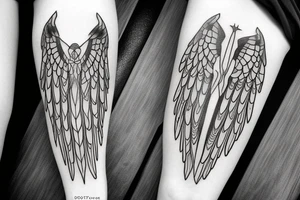 female winged angel tattoo idea