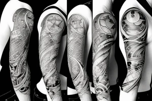 Pisces and Sagittarius combined tattoo idea