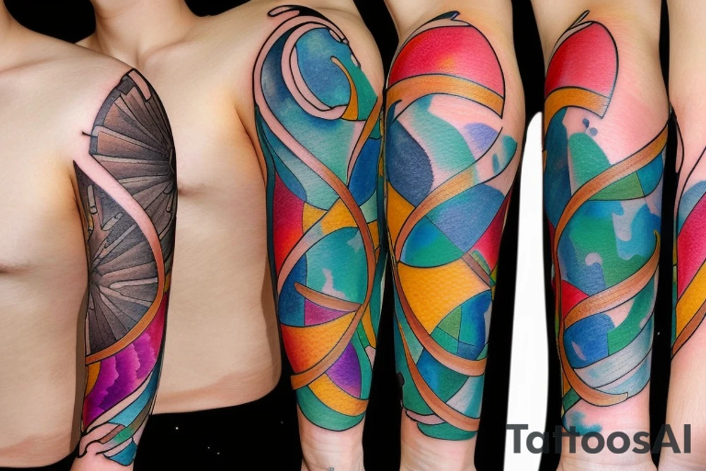 Pisces and Sagittarius combined tattoo idea