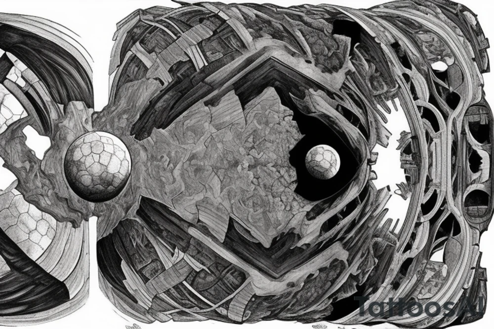 Titan Atlas carrying a world split in half, where the bottom (flat) half of that world is just a mirror of himself. Like a metaphor of the fact that sometimes we might feel we have the world on our shoulder, when we're really only projecting our problems and fears on everything else unconsciously tattoo idea