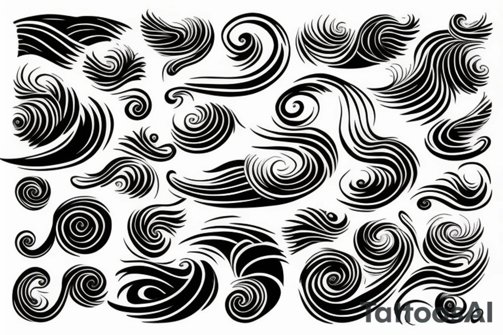 waves tattoo idea