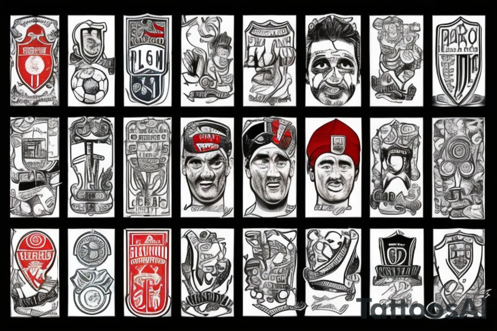 maradona with vesuvio and soccer tattoo idea