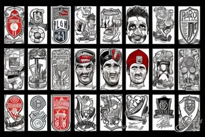 maradona with vesuvio and soccer tattoo idea