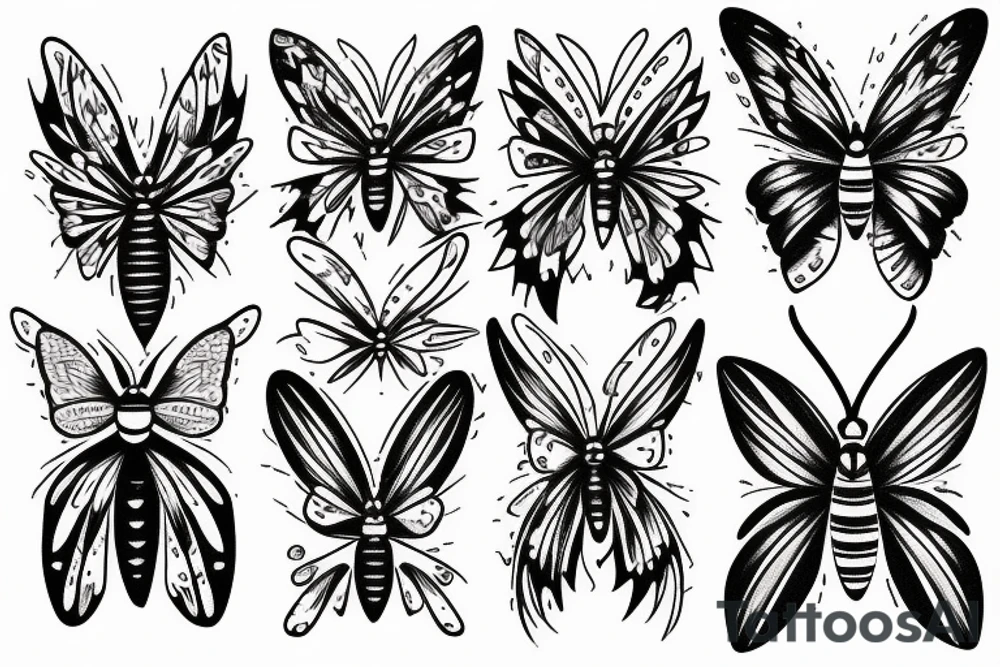 moth on hand tattoo idea