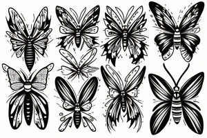 moth on hand tattoo idea