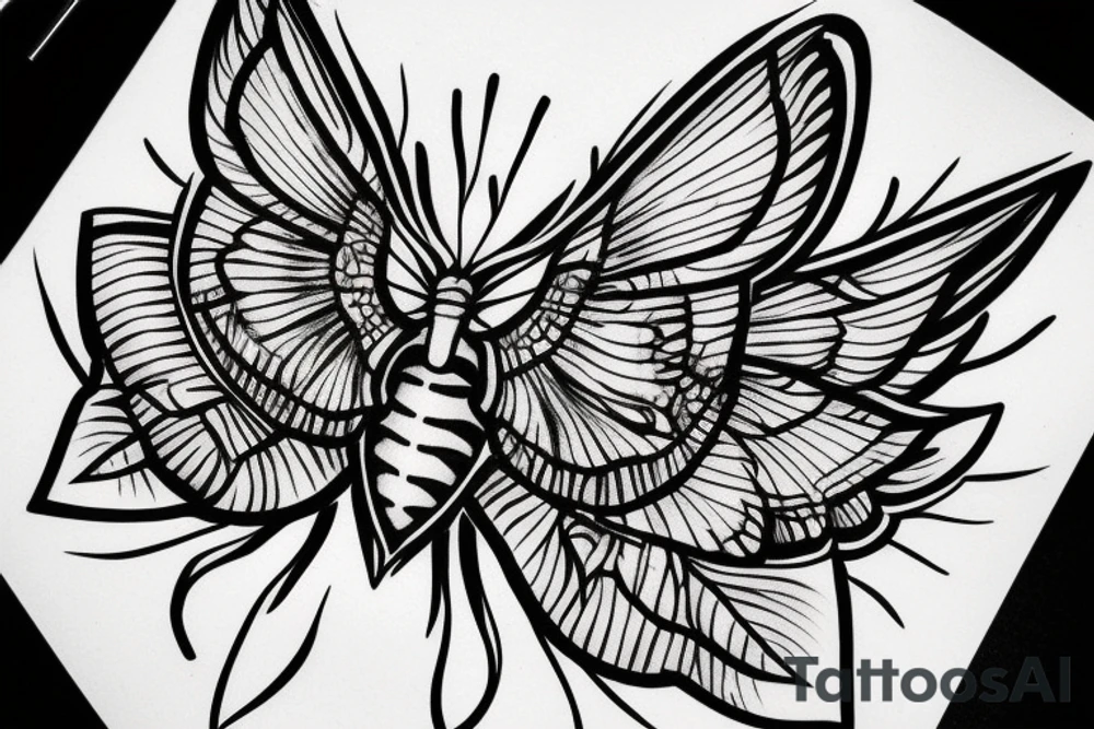 moth flying into the hand tattoo idea