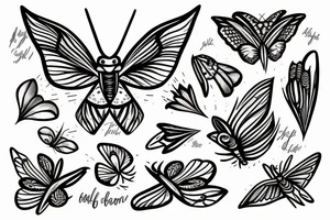 moth flying into the hand tattoo idea