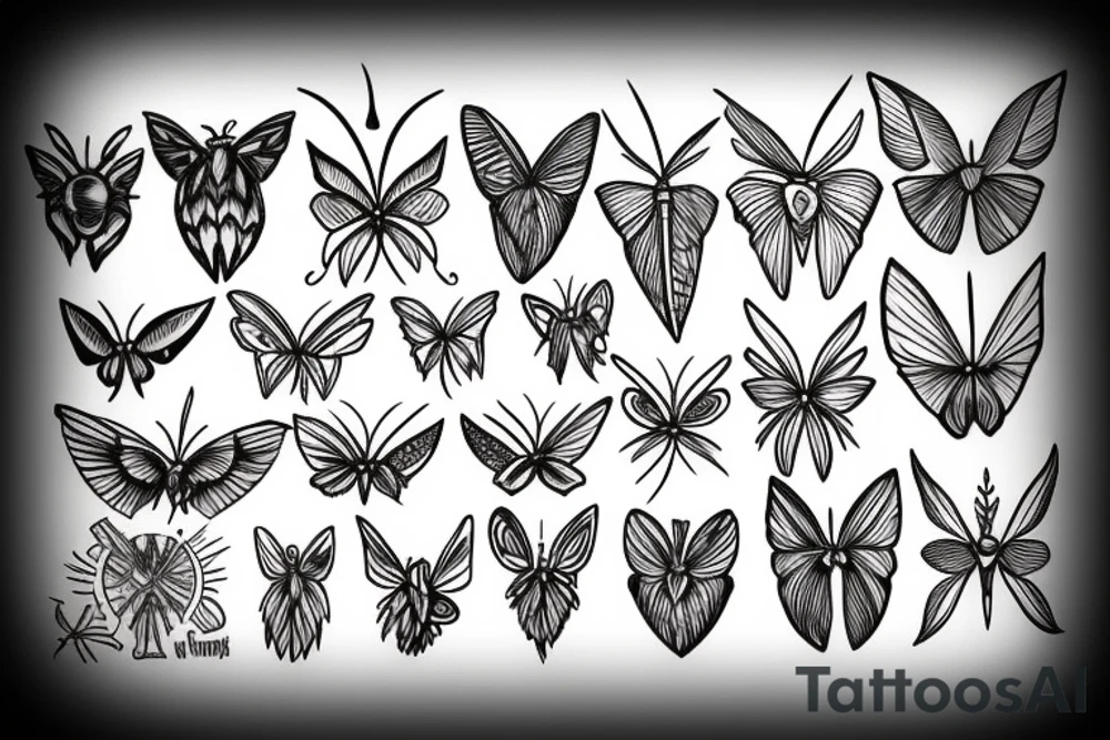 moth and hand tattoo idea